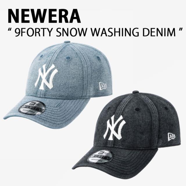 New Era ニューエラ デニム キャップ 9FORTY 940 SNOW WASHING DENIM ヤンキース スノーウォッシュデニム メンズ レディース 14881501/2