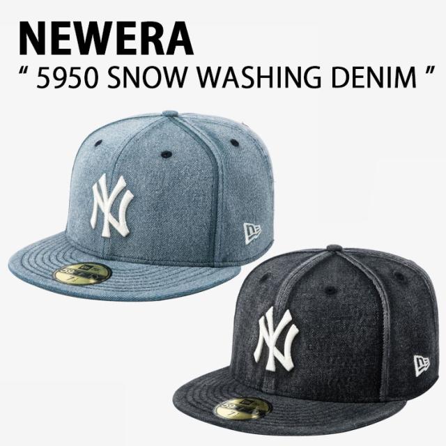 New Era ニューエラ デニム キャップ 59FIFTY 5950 SNOW WASHING DENIM ヤンキース スノーウォッシュデニム ヤンキースロゴ 帽子 ベースボールキャップ MLB 14881522/3
