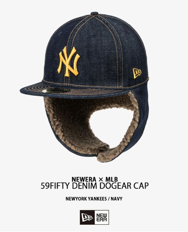 NEWERA ニューエラ キャップ イヤーマフ 59FIFTY 5950 DENIM DOG EAR CAP 14881533/5 デニム ヤンキース ドッグイヤー イヤーフラップ キャップ ベースボールキャップ YANKEES ネイビー ブルー_2