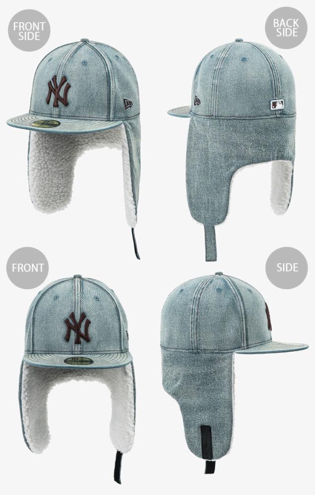 NEWERA ニューエラ キャップ イヤーマフ 59FIFTY 5950 DENIM DOG EAR CAP 14881533/5 デニム ヤンキース ドッグイヤー イヤーフラップ キャップ ベースボールキャップ YANKEES ネイビー ブルー_6