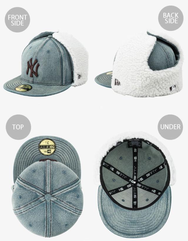 NEWERA ニューエラ キャップ イヤーマフ 59FIFTY 5950 DENIM DOG EAR CAP 14881533/5 デニム ヤンキース ドッグイヤー イヤーフラップ キャップ ベースボールキャップ YANKEES ネイビー ブルー_7