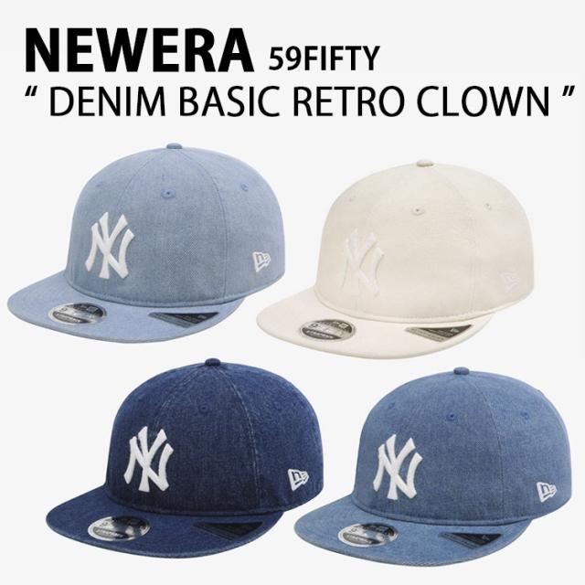 New Era ニューエラ デニム キャップ 59FIFTY DENIM BASIC RETRO CLOWN ヤンキース デニム ベーシック レトロ クラウン 15131622/3/4/5