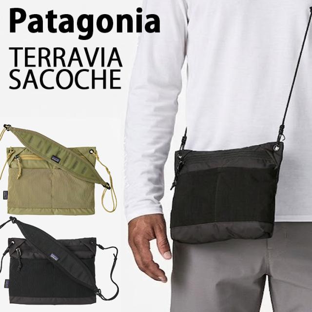 Patagonia パタゴニア サコッシュ バッグ Terravia Sacoche テラビアサコッシュ ポーチ BLACK KHAKI ストラップ調整 ストラップ取り外し