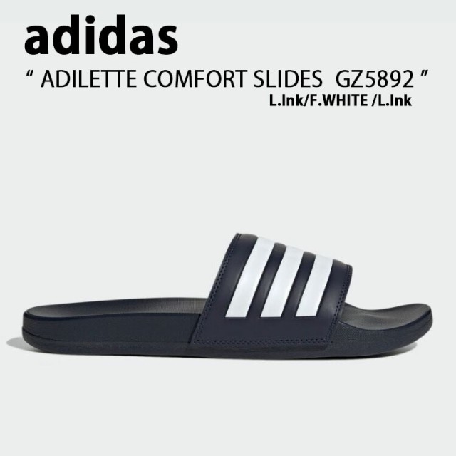 adidas アディダス サンダル スリッパ ADILETTE COMFORT SLIDES GZ5892 BLACK WHITE