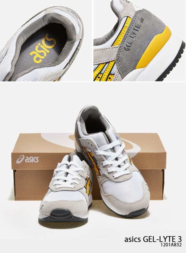 asics アシックス スニーカー GEL-LYTE 3 OG ゲルライト3 1201A832 OYSTER GARY HONEY シューズ レザー  本革 グレー イエロー メンズ レの通販はau PAY マーケット - セレクトショップa-clo | au PAY マーケット－通販サイト