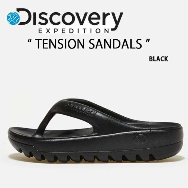 DISCOVERY ディスカバリー サンダル TENSION BLACK 一体型サンダル 一体形成 シューズ メンズ レディース 男性用 女性用 男女兼用 Discov