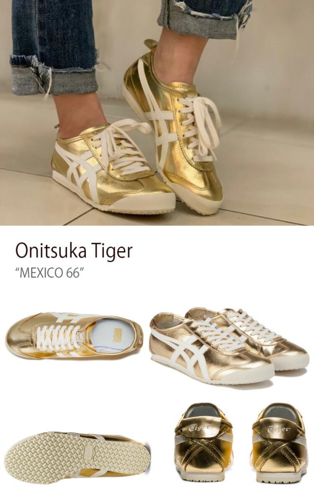 Onitsuka Tiger オニツカタイガー スニーカー MEXICO 66 GOLD WHITE メキシコ66 メンズ レディース 男性用 女性用 1183B566.201 THL7C2.9401_1