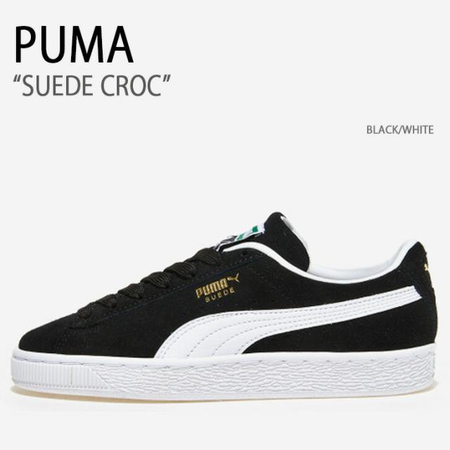 PUMA プーマ スニーカー SUEDE CROC WHITE BLACK シューズ