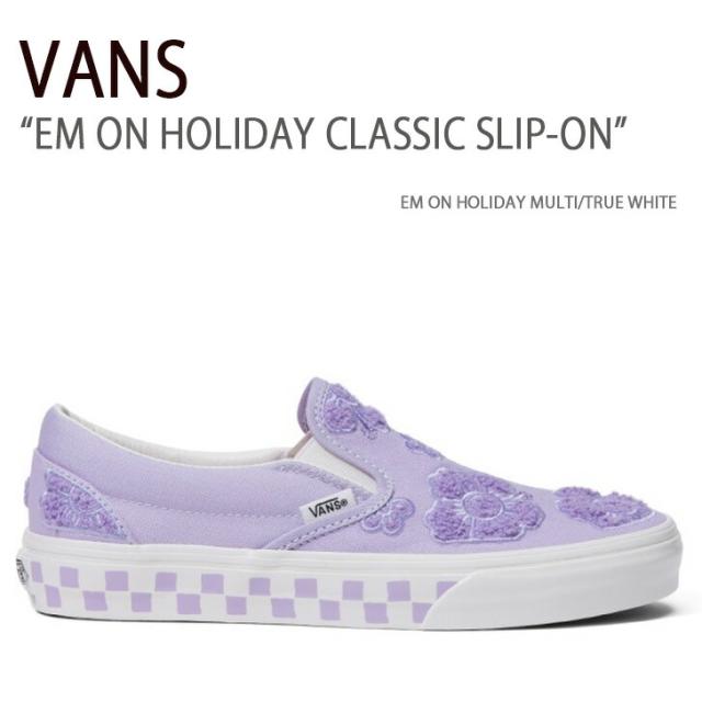 VANS スニーカー CLASSIC SLIP-ON EM ON HOLIDAY MULTI TRUE WHITE VN0A5JMH6GL