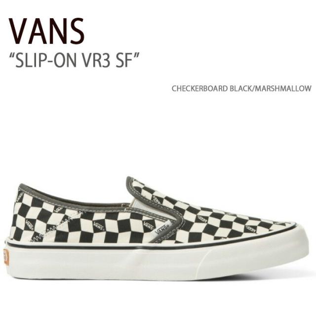 VANS スニーカー SLIP-ON VR3 SF CHECKERBOARD BLACK MARSHMALLOW VN0A4BX81KPの通販は