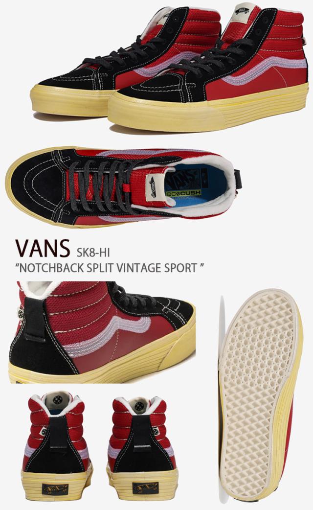 VANS スニーカー SK8-HI NOTCHBACK SPLIT VN0A5FBH458 BLACK RED_1