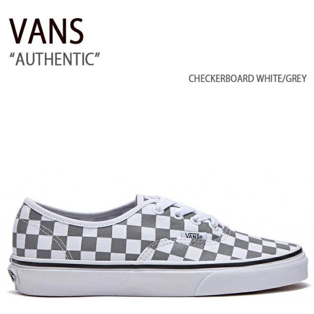 VANS スニーカー AUTHENTIC VN0A5KRDB9J オーセンティック CHECKERBOARD WHITE GREY