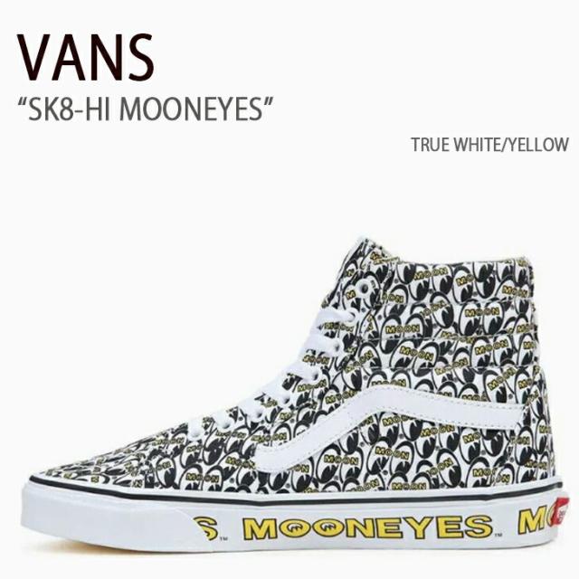 VANS スニーカー SH8-HI MOONEYES VN0A7Q5N6M5 スケートハイ ムーンアイズ WHITE YELLOW
