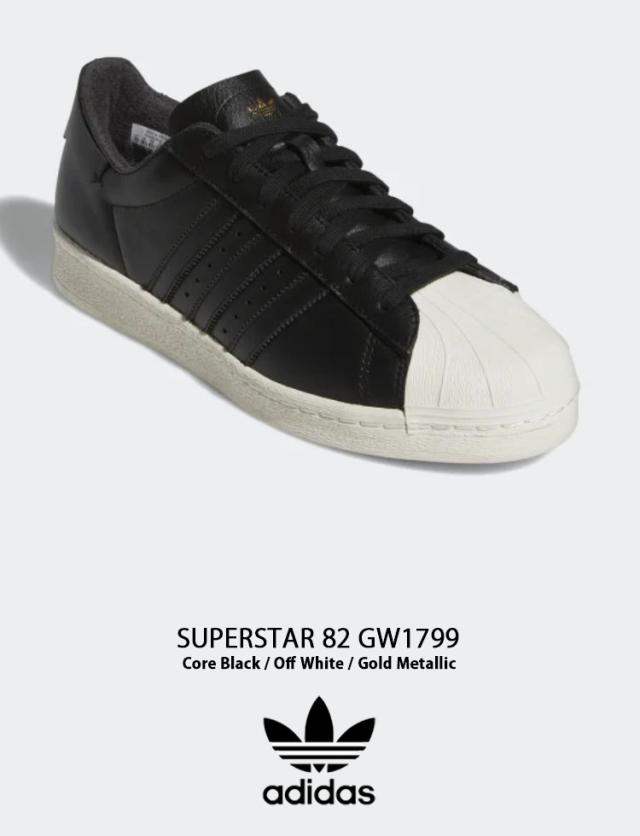 adidas Originals アディダス オリジナルス スニーカーSUPERSTAR 82 スーパースター 82 GW1799 Black White Gold_1