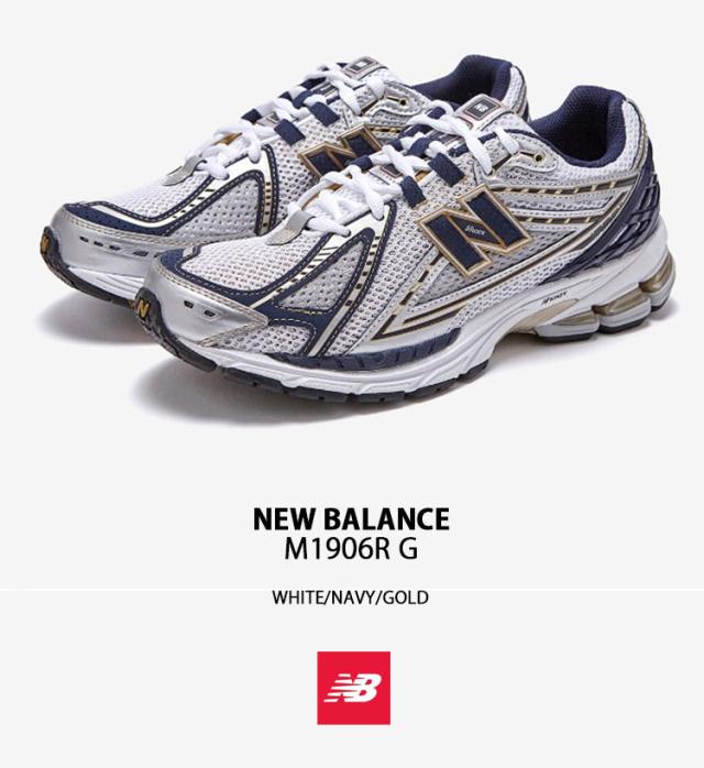 New Balance ニューバランス スニーカー M1906RG ホワイト ネイビー ゴールド WHITE NAVY GOLD_1