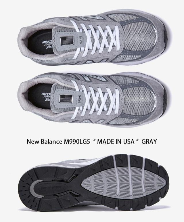 New Balance M990 MADE IN USA NEWBALANCE M990GL5 GRAY レザー 本革_2