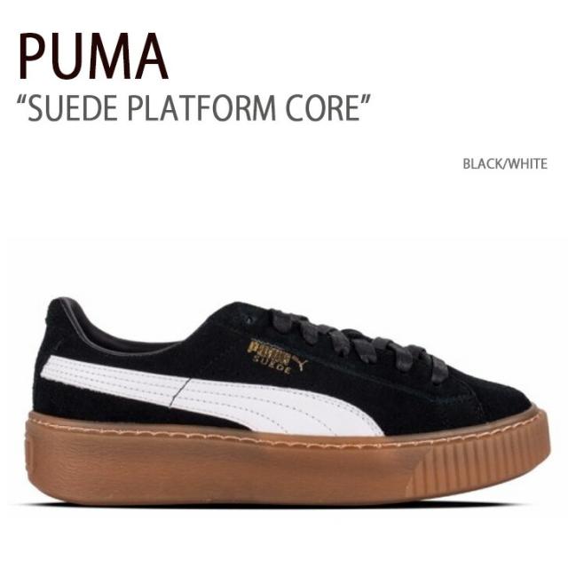 PUMA プーマ スニーカー PUMA SUEDE PLATFORM CORE BLACK WHITE シューズ メンズ レディース 男性用 女性用 363559-02