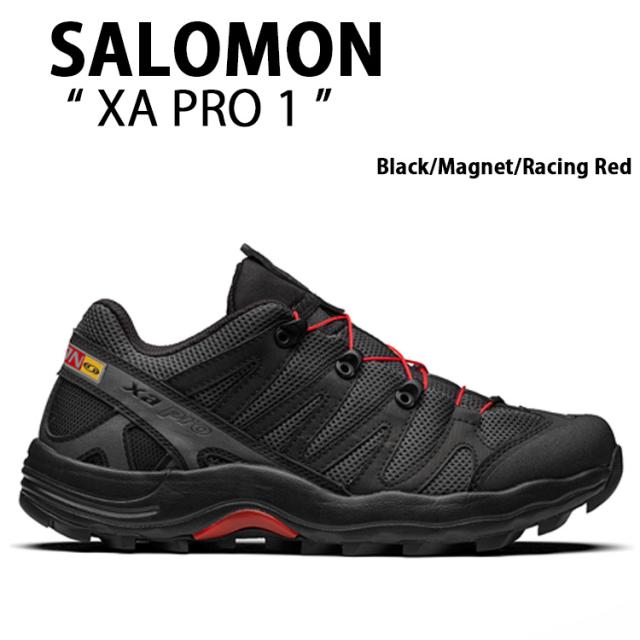 SALOMON サロモン スニーカー XA PRO 1 L41315500 シューズ Black Magnet Racing Red XAプロ1 ブラック メンズ レディース