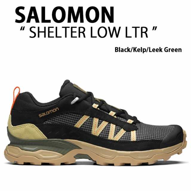 SALOMON サロモン スニーカー SHELTER LOW LTR L41667700 シューズ Black Kelp Leek Green シェルターロウLTR ブラック ゴールド メンズの通販は