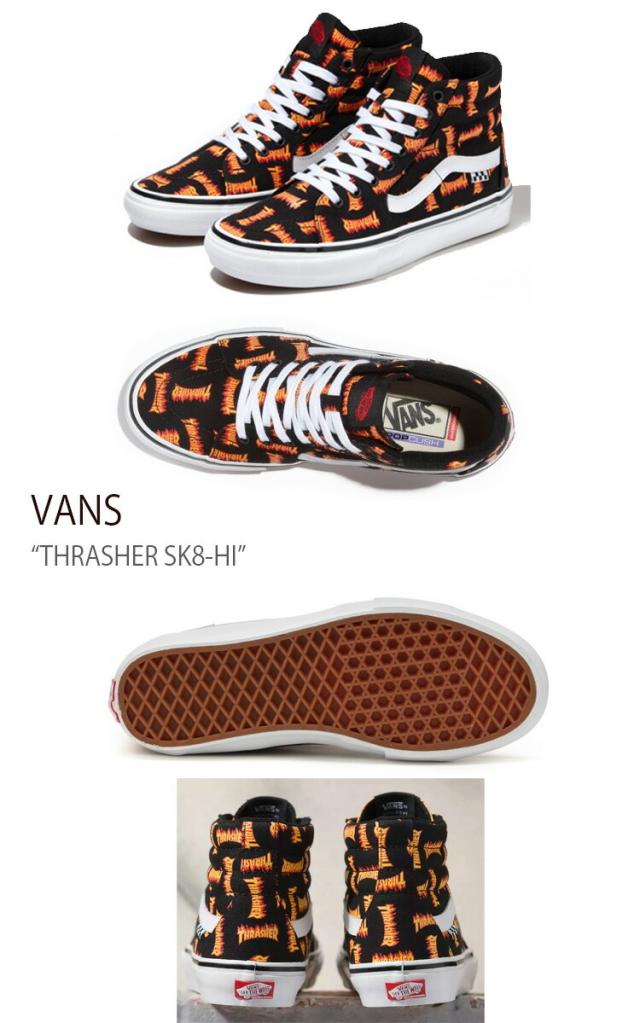 VANS THRASHER SK8-HI THRANSHER BLACK MULTI VN0005W0BML の通販はau
