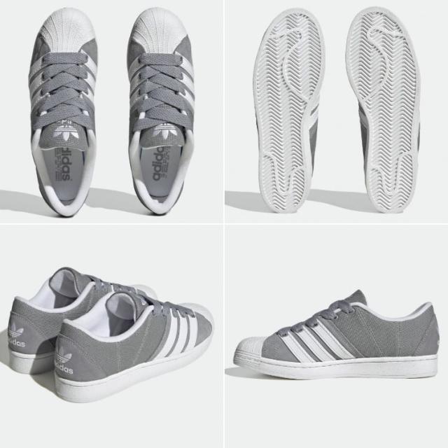 adidas Originals アディダス オリジナルス スニーカー SUPERSTAR SUPERMODIFIED H03740 スーパースター スーパーモディファイド Grey White_2