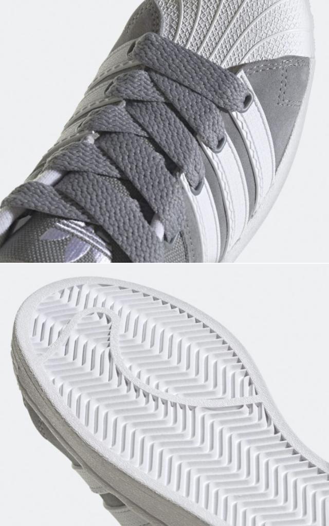 adidas Originals アディダス オリジナルス スニーカー SUPERSTAR SUPERMODIFIED H03740 スーパースター スーパーモディファイド Grey White_3