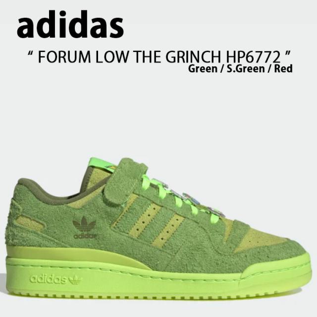 adidas Originals アディダス オリジナルス スニーカー FORUM LOW THE GRINCH HP6772 フォーラム ロー ザ グリンチ Green Red