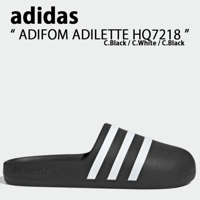 adidas Originals アディダス オリジナルス サンダル スリッパ ADIFOM ADILETTE SLIDES HQ7218 アディフォームアディレット スライド サンダル Black White ブラック ホワイト シューズ メンズ レディースの通販は 12,020円