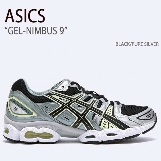 ASICS アシックス スニーカー GEL-NIMBUS 9 BLACK PURE SILVER ゲルニンバス9 ブラック ピュアシルバー メンズ 男性用 1201A424-004【中