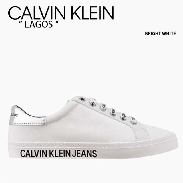 Calvin Klein カルバンクライン スニーカー LAGOS SNEAKER BRIGHT WHITE CK ラゴススニーカー ホワイト ロゴ YW00396YAF