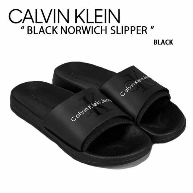 Calvin Klein カルバンクライン サンダル BLACK NORWICH SLIPPER BLACK CK シューズ YW00585BDS YM00361BDS