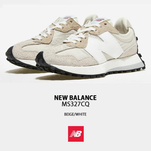 New Balance ニューバランス スニーカー 327 MS327CQ BEIGE WHITE シューズ ベージュ ホワイト スエード_1