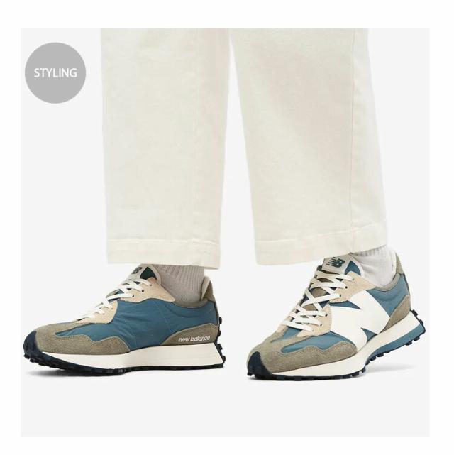 New Balance ニューバランス スニーカー 327 MS327CR GRAY BLUE シューズ グレー ブルー スエード_4