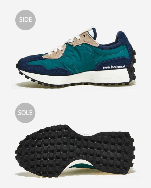 New Balance ニューバランス スニーカー 327 MS327CU GREEN BLUE WHITE シューズ スエード_2
