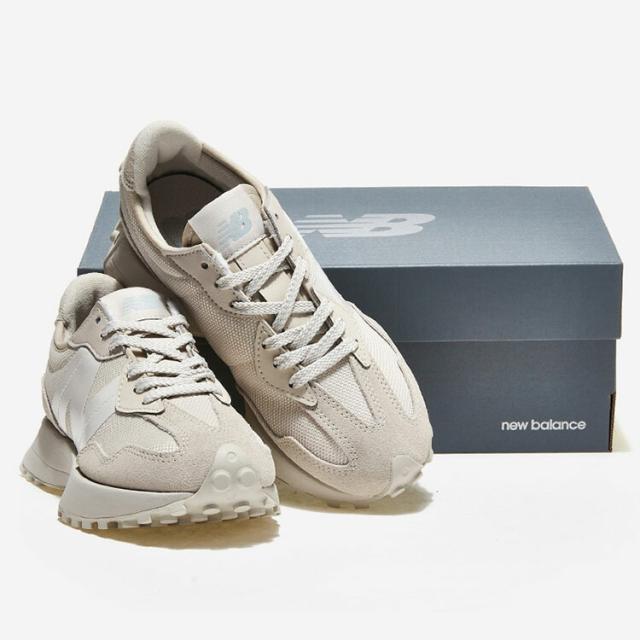 New Balance ニューバランス スニーカー MS327SJ NEWBALANCE 327 SJ BEIGE WHITE IVORY シューズ ベージュ ホワイト アイボリー ビッグN_5
