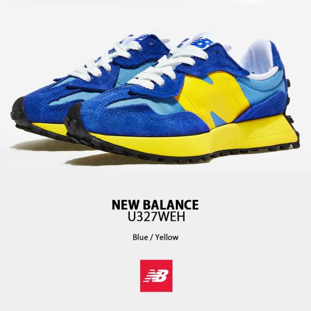 New Balance ニューバランス スニーカー 327 U327WEH BLUE YELLOW ピッグスウェード ブルー イエロー_1