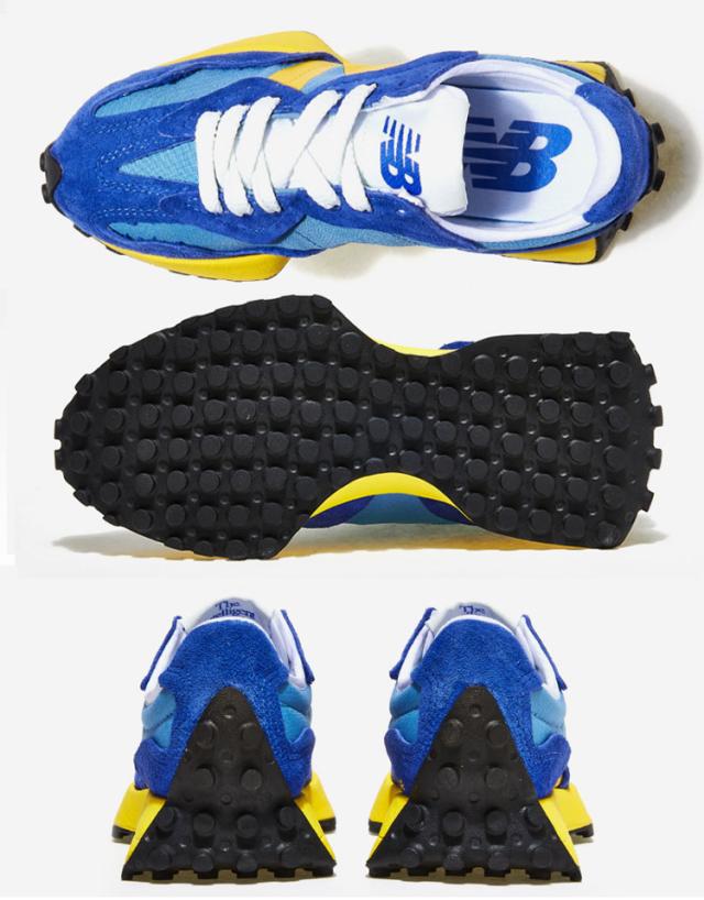 New Balance ニューバランス スニーカー 327 U327WEH BLUE YELLOW ピッグスウェード ブルー イエロー_2