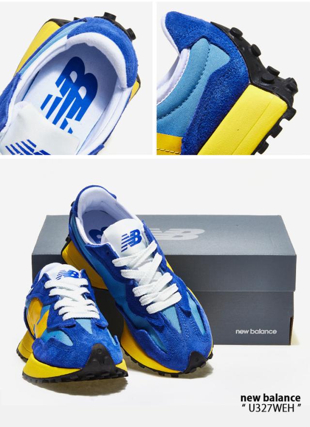 New Balance ニューバランス スニーカー 327 U327WEH BLUE YELLOW ピッグスウェード ブルー イエロー_3