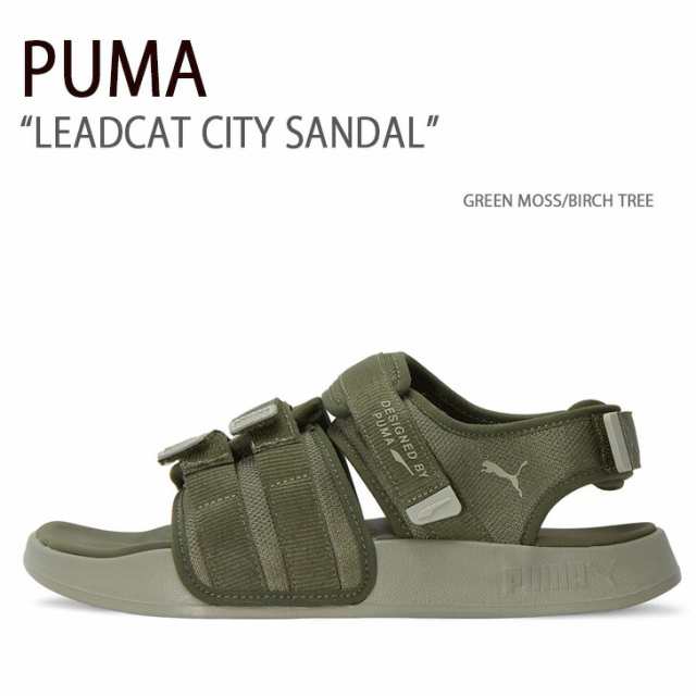 PUMA プーマ サンダル LEADCAT CITY SANDAL GREEN MOSS BIRCH TREE シューズ メンズ レディース 389079-03