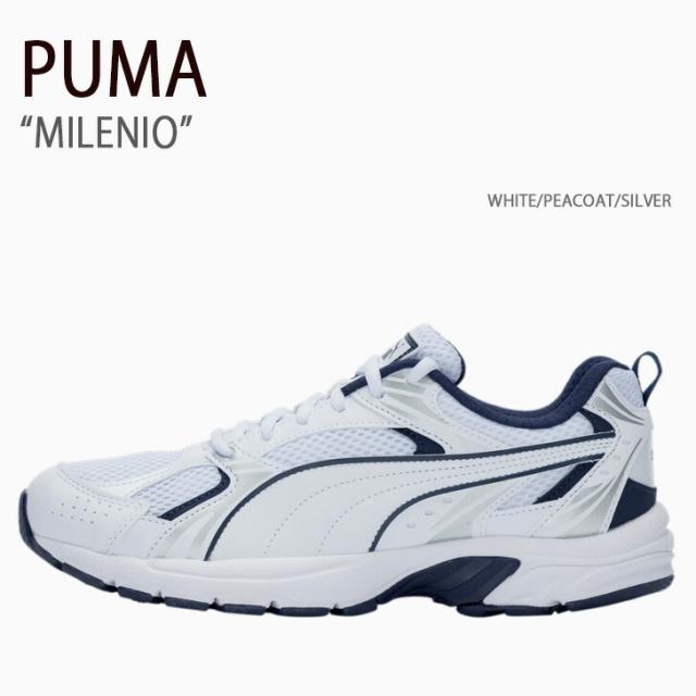 PUMA プーマ スニーカー PUMA MILENIO WHITE PEACOAT SILVER シューズ メンズ レディース 390002-01