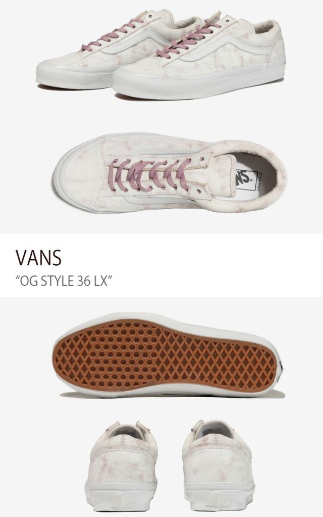 VANS バンズ スニーカー OG STYLE 36 LX DISTRESS WHITE PINK