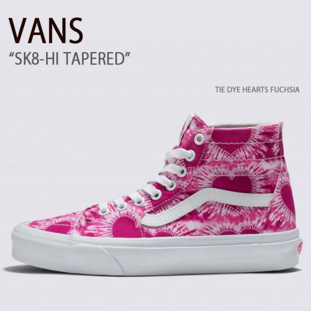 VANS バンズ スニーカー SK8-HI TAPERED TIE DYE HEARTS FUCHSIA VN0A5KRUVDH スケートハイテーパード