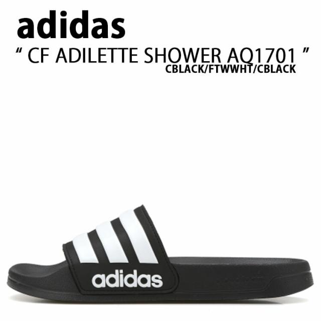 adidas アディダス サンダル スリッパ CF ADILETTE SLIDES AQ1701 アディレット スライド サンダル Black White