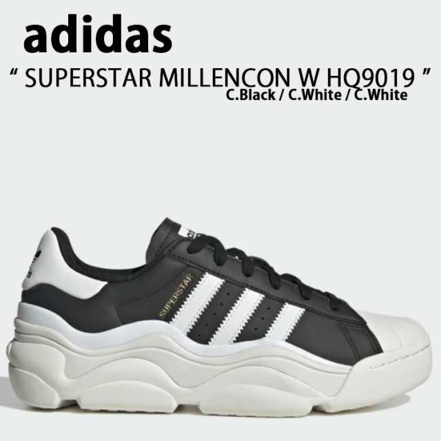 adidas Originals アディダス オリジナルス スニーカー SUPERSTAR MILLENCON W HQ9019 スーパースター ミレンコン Black White 厚底 レデ