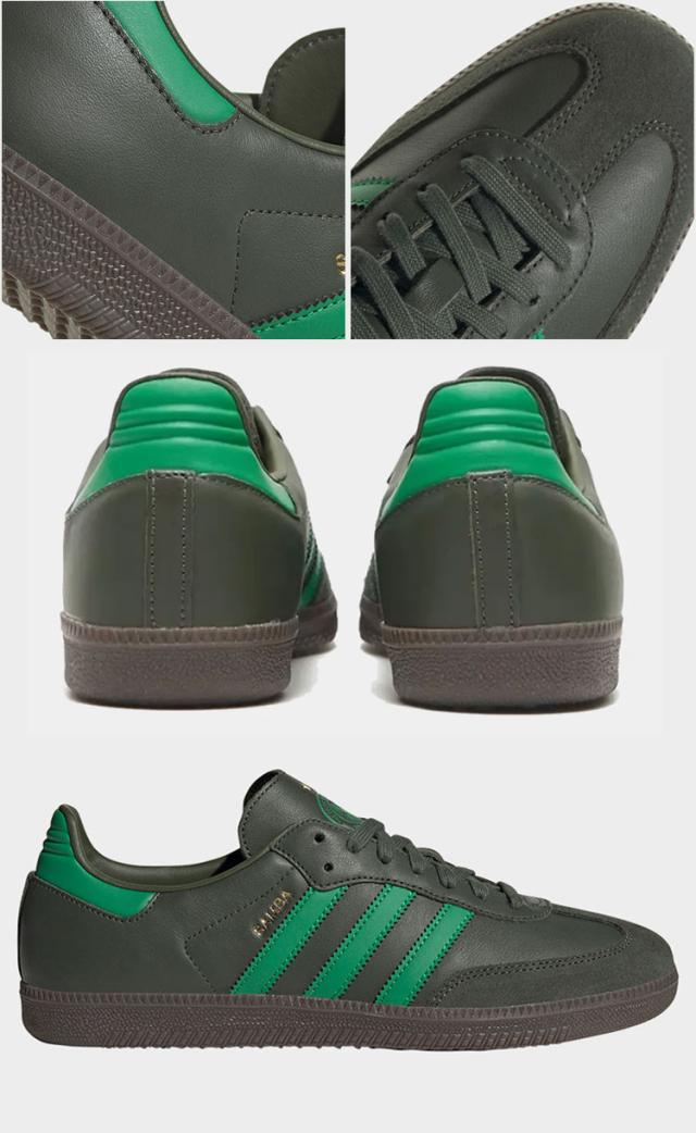 adidas アディダス スニーカー SAMBA ID7593 サンバ GREEN GUM シューズ レザー 本革 クラシック グリーン ガム メンズ 男性用_3