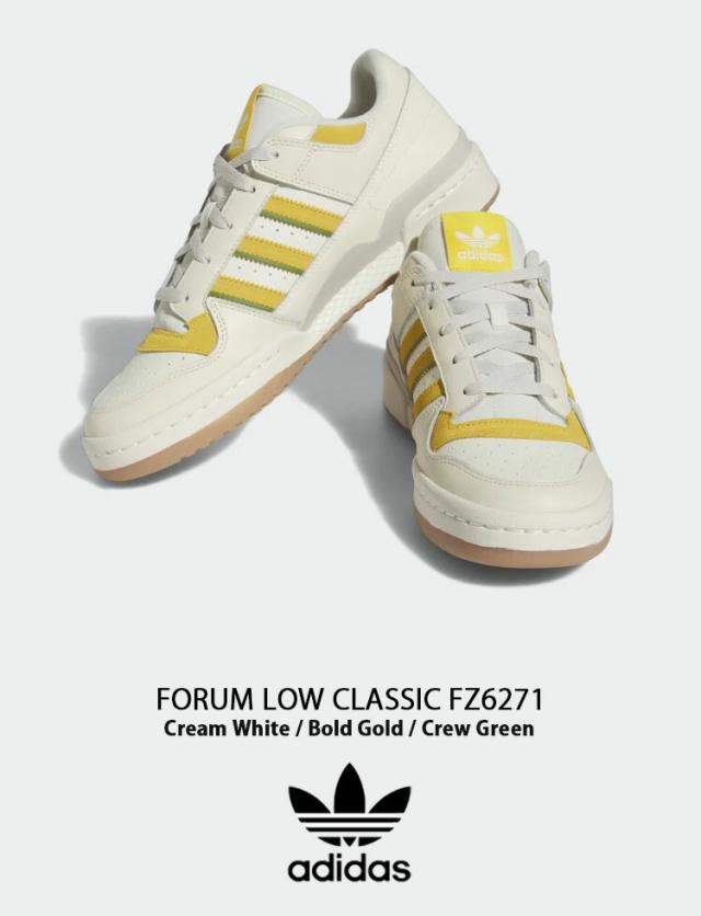 adidas Originals アディダス オリジナルス スニーカー FORUM LOW CLASSIC FZ6271 フォーラム ロー クラシック Cream White Gold Green_1