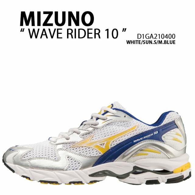 Mizuno ミズノ スニーカー WAVE RIDER 10 D1GA210400 ウェーブライダー 10 WHITE SUNSTRUCK MAZARINE BLUE ランニングシューズ ジョギングスニーカー