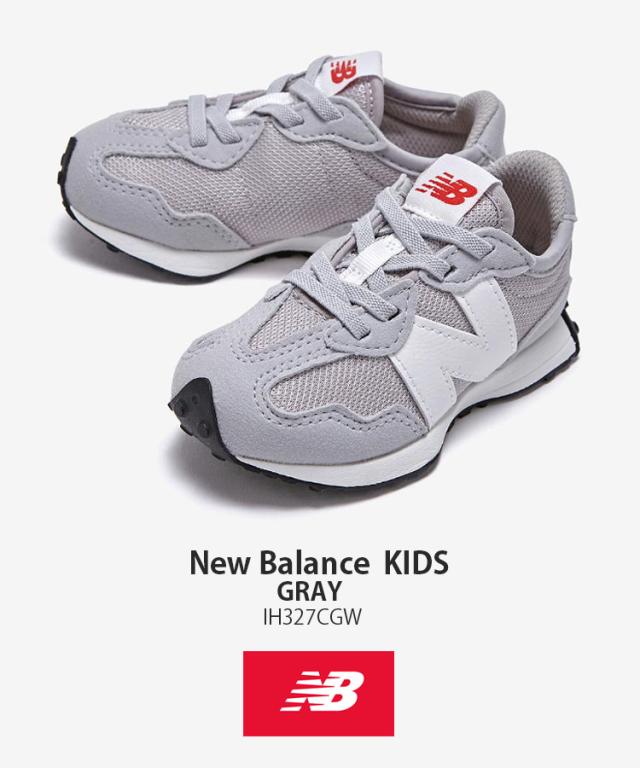 New Balance ニューバランス キッズ スニーカー NewBalance 327 GRAY キッズシューズ グレー IH327CGW ベビー用 キッズ用 子供用_1