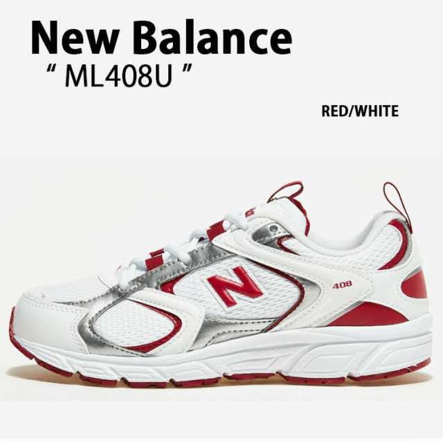 New Balance ニューバランス スニーカー 408 ML408U RED WHITE シューズ レッド ホワイト レトロデザインの通販は