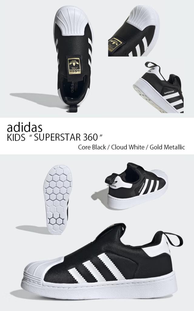 adidas アディダス キッズ スニーカー adidas SUPERSTAR 360 BLACK